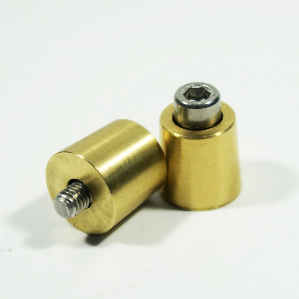 Litorange Brass battery pole adapter pair, M8 battery pole