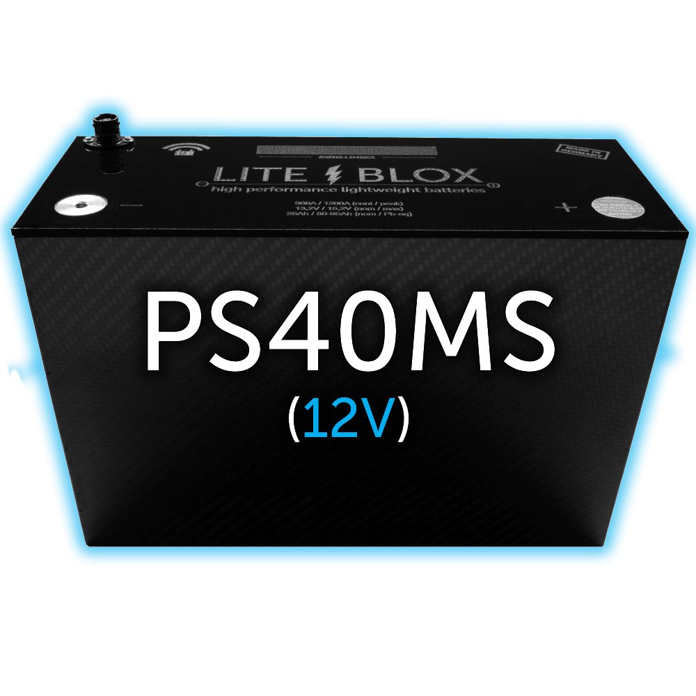 LITE↯BLOX PS40MS lightweight battery for motorsport racing (FIA Killswitch  & CAN-bus)